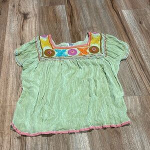 Ivy Jane, Embroidered Green Blouse
